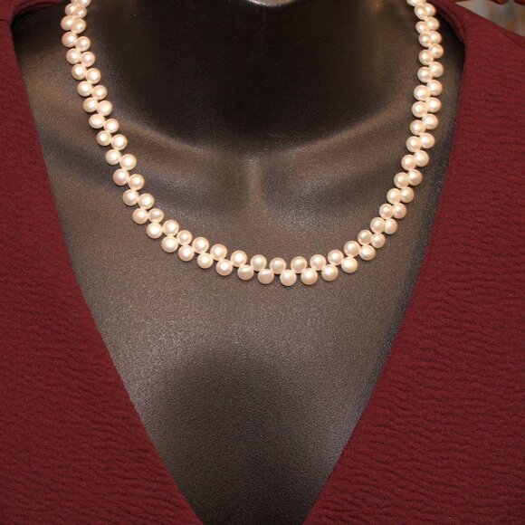 Genuine100% Real Fresh Water Pearl Necklace - Picture 1 of 8